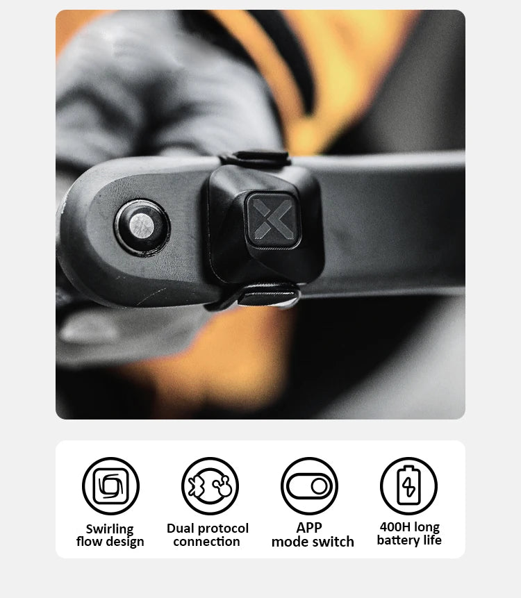 XOSS Vortex Speed + Cadence Sensor + Heart Rate Monitor With Bike Computer Mount For GARMIN