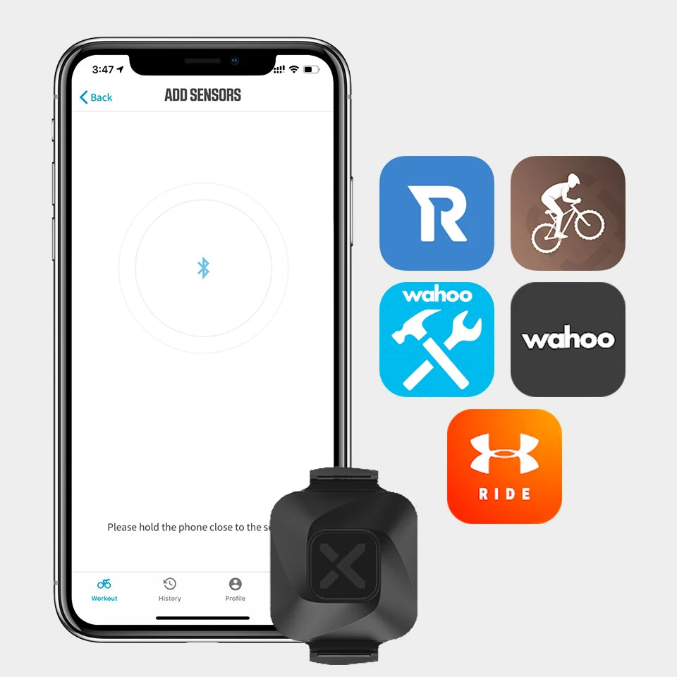XOSS Vortex Speed + Cadence Sensor + Heart Rate Monitor With Bike Computer Mount For GARMIN