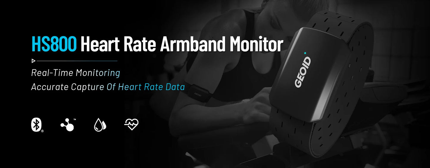 GEOID Armband or Chest Strap Heart Rate Monitor (Compatible With Strava, Garmin, Wahoo)