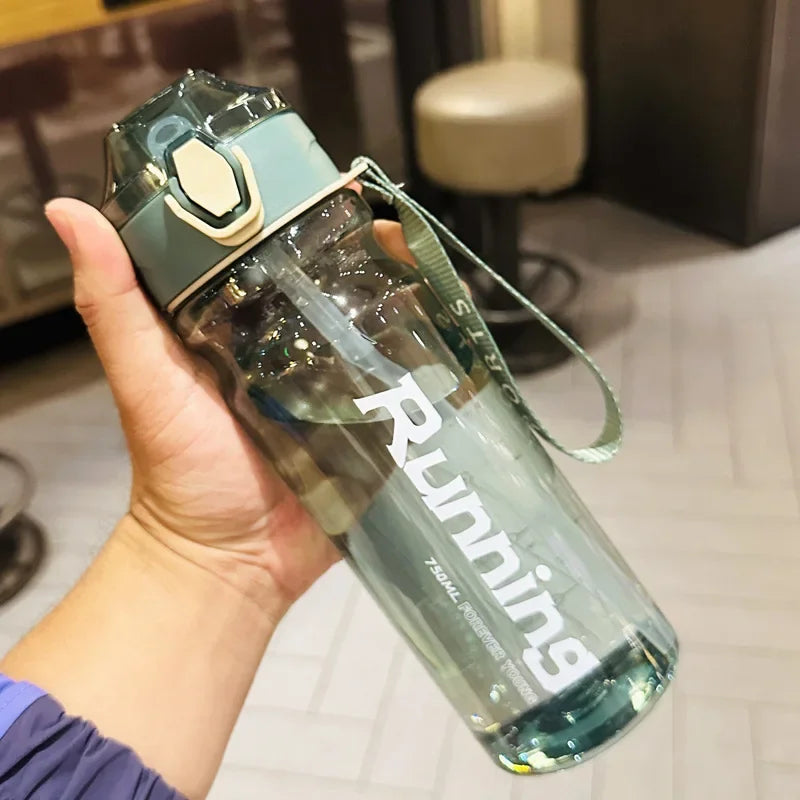 650/750ml Sports Water Bottle with Strap
