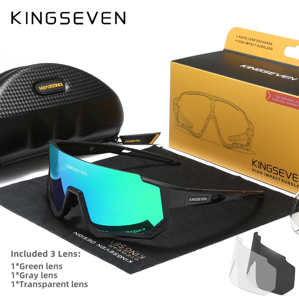 KINGSEVEN Cycling Sunglasses , MTB / Road, UV400 Polarized Eye Protection