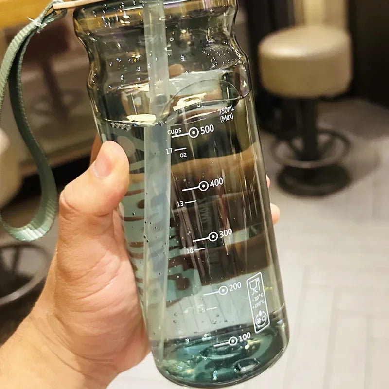 650/750ml Sports Water Bottle with Strap