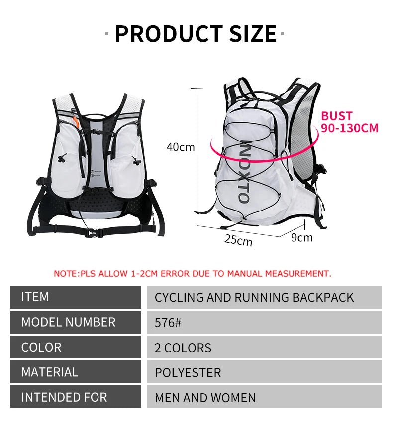 Lightweight Hydration Vest, Backpack for Cycling, Running, Hiking