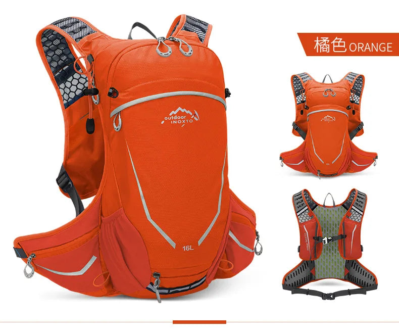 Ultralight 16L Backpack, Hydration Backpack For Running, Hiking, Cycling with 2L or 3L Water Bladder / Bottles (Optional)