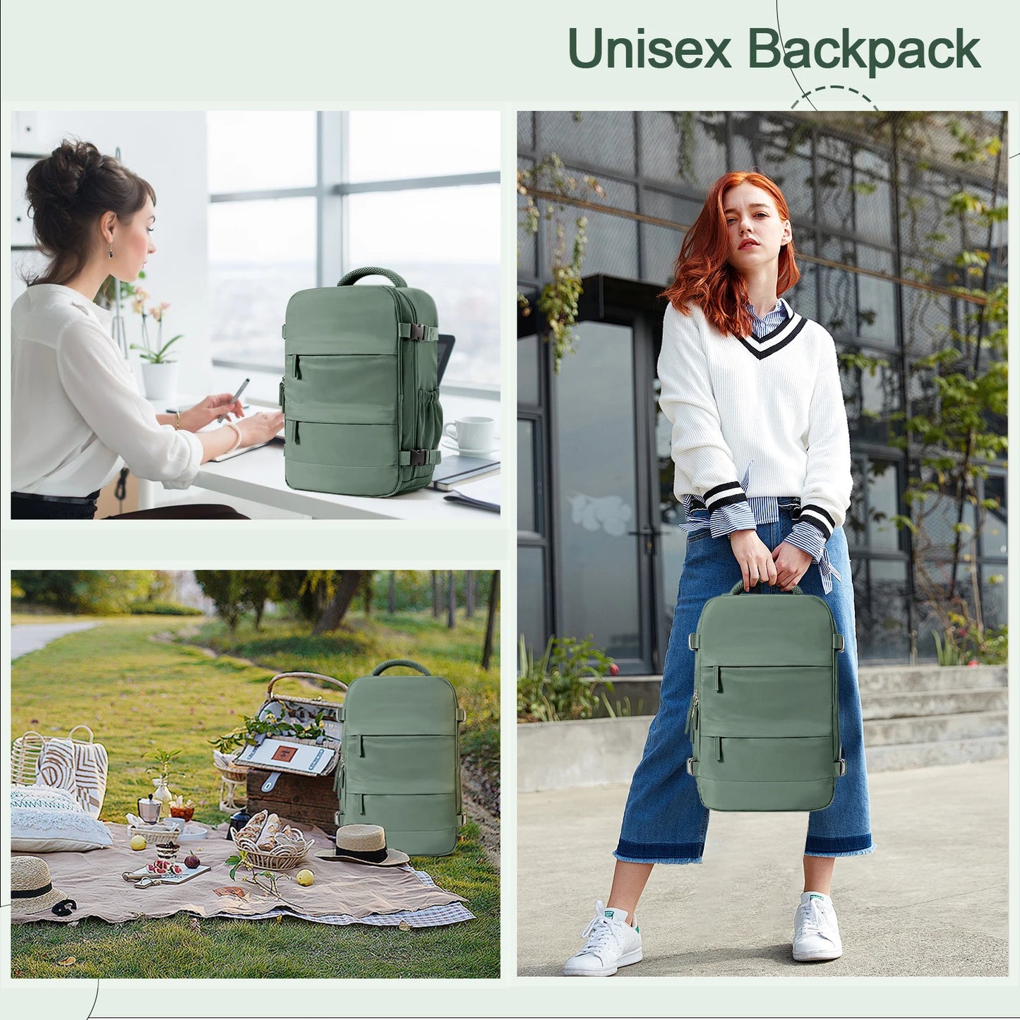 Carry On Size (40x20x25) Backpack, Travel Gym Bag, Under Seat Small Cabin Bag