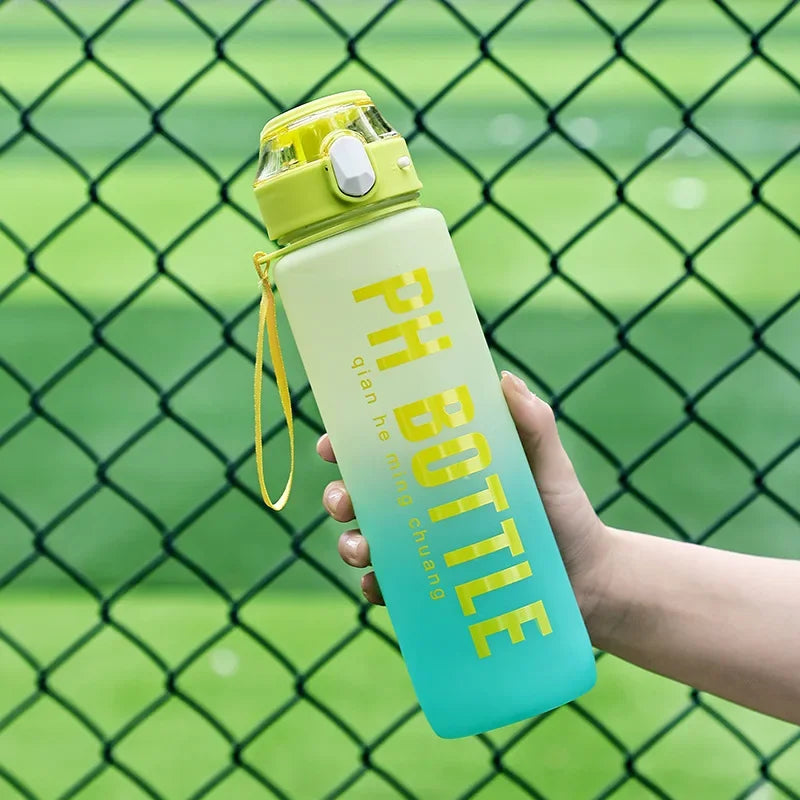 Large Capacity 1 Litre Leakproof Sports Water Bottle with Straw