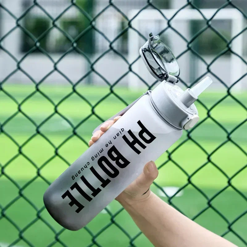 Large Capacity 1 Litre Leakproof Sports Water Bottle with Straw