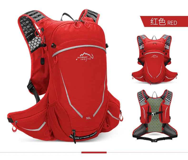 Ultralight 16L Backpack, Hydration Backpack For Running, Hiking, Cycling with 2L or 3L Water Bladder / Bottles (Optional)