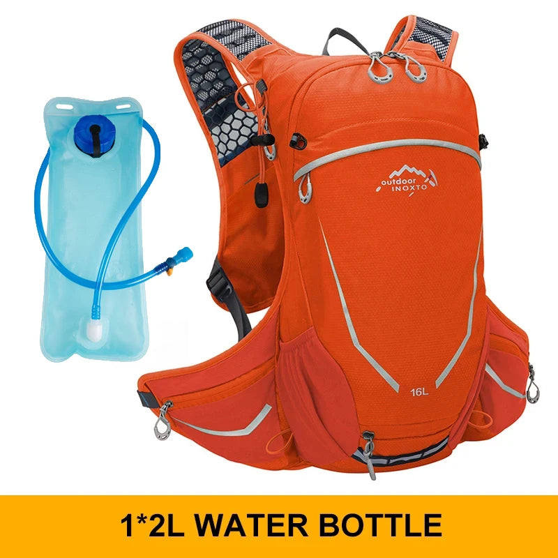 Ultralight 16L Backpack, Hydration Backpack For Running, Hiking, Cycling with 2L or 3L Water Bladder / Bottles (Optional)