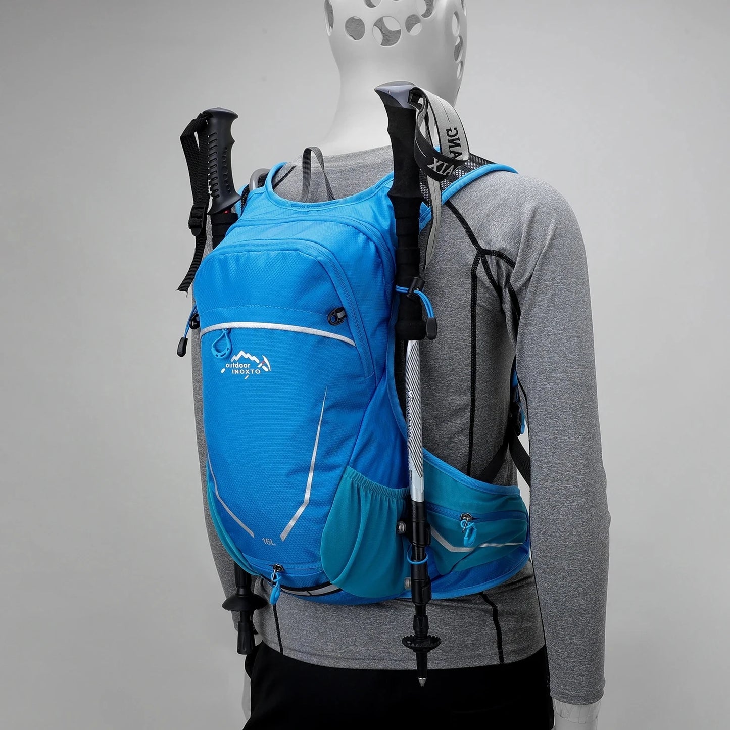 Ultralight 16L Backpack, Hydration Backpack For Running, Hiking, Cycling with 2L or 3L Water Bladder / Bottles (Optional)