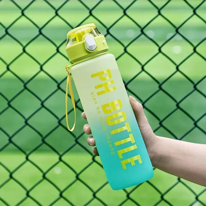 Large Capacity 1 Litre Leakproof Sports Water Bottle with Straw