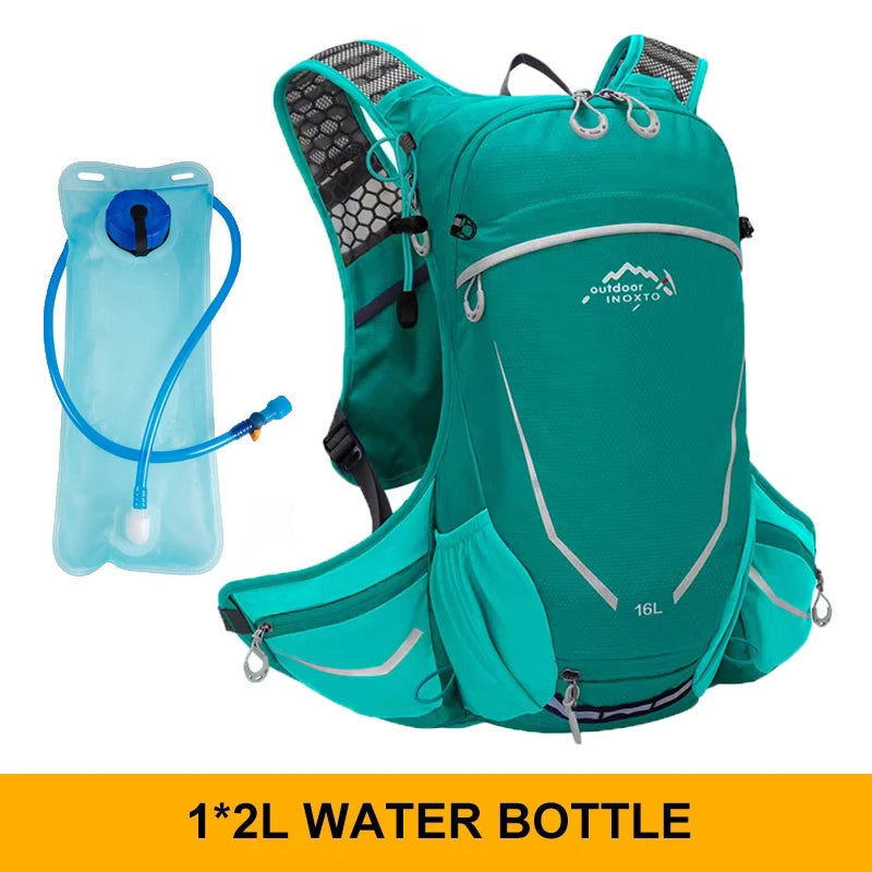 Ultralight 16L Backpack, Hydration Backpack For Running, Hiking, Cycling with 2L or 3L Water Bladder / Bottles (Optional)