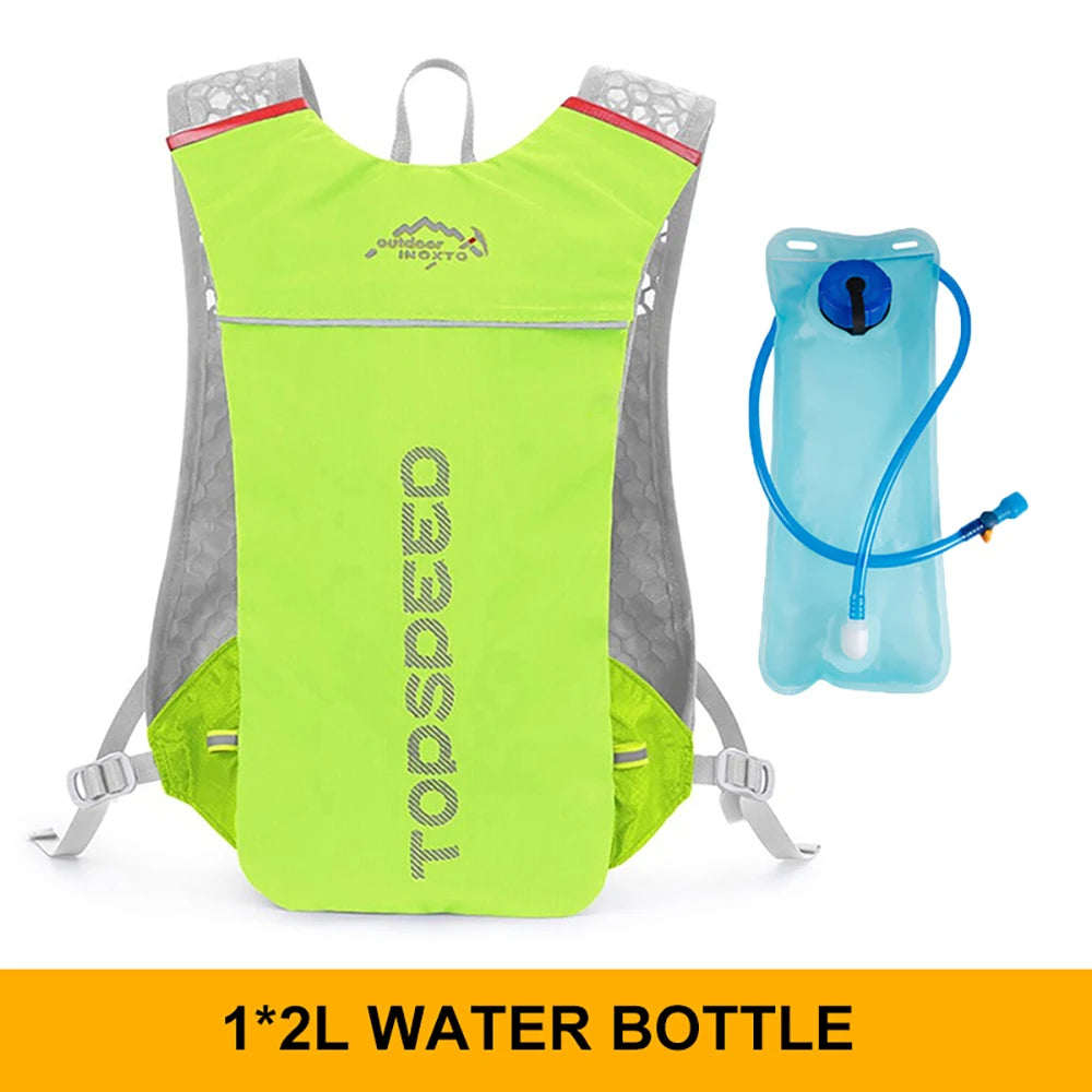 Trail Running 2-5L Ultralight Backpack, Hydration Jogging Vest With Water Bottles 500ML