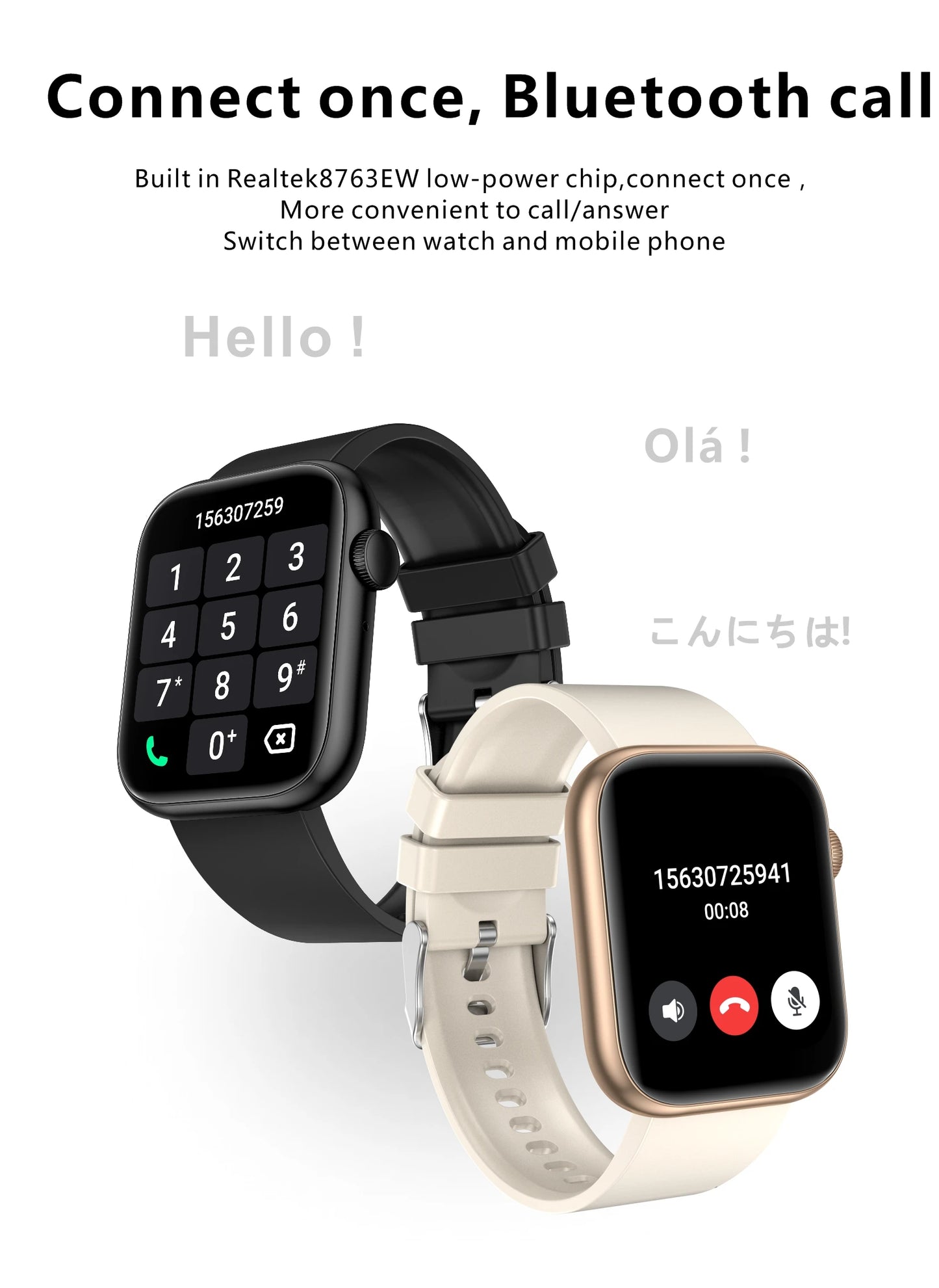 Bluetooth Fitness and Activity Tracker Smartwatch