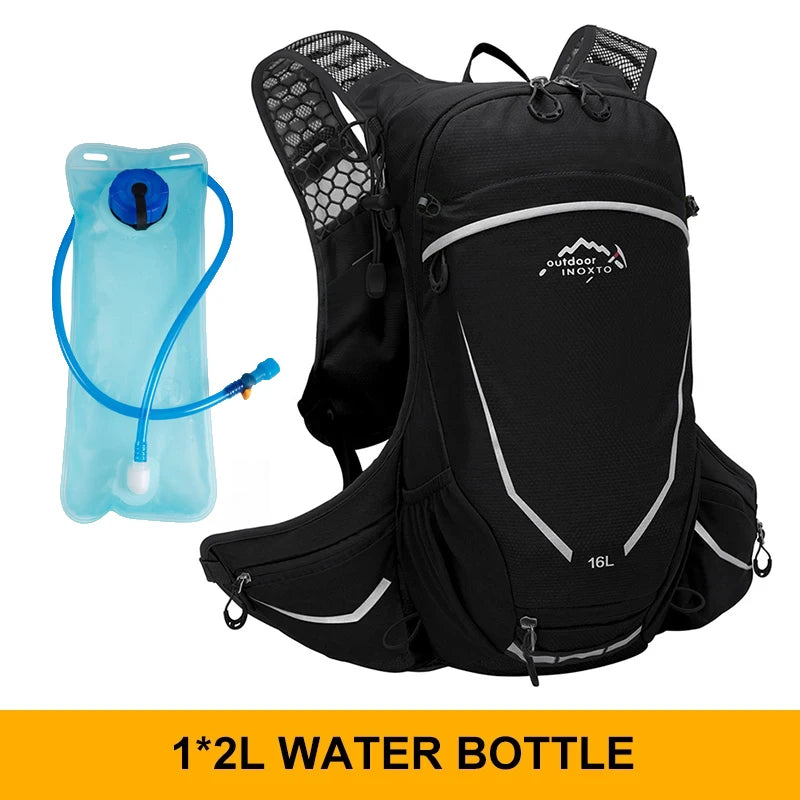 Ultralight 16L Backpack, Hydration Backpack For Running, Hiking, Cycling with 2L or 3L Water Bladder / Bottles (Optional)