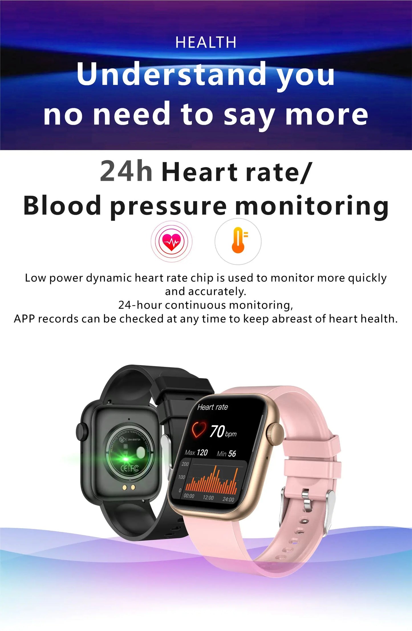 Bluetooth Fitness and Activity Tracker Smartwatch