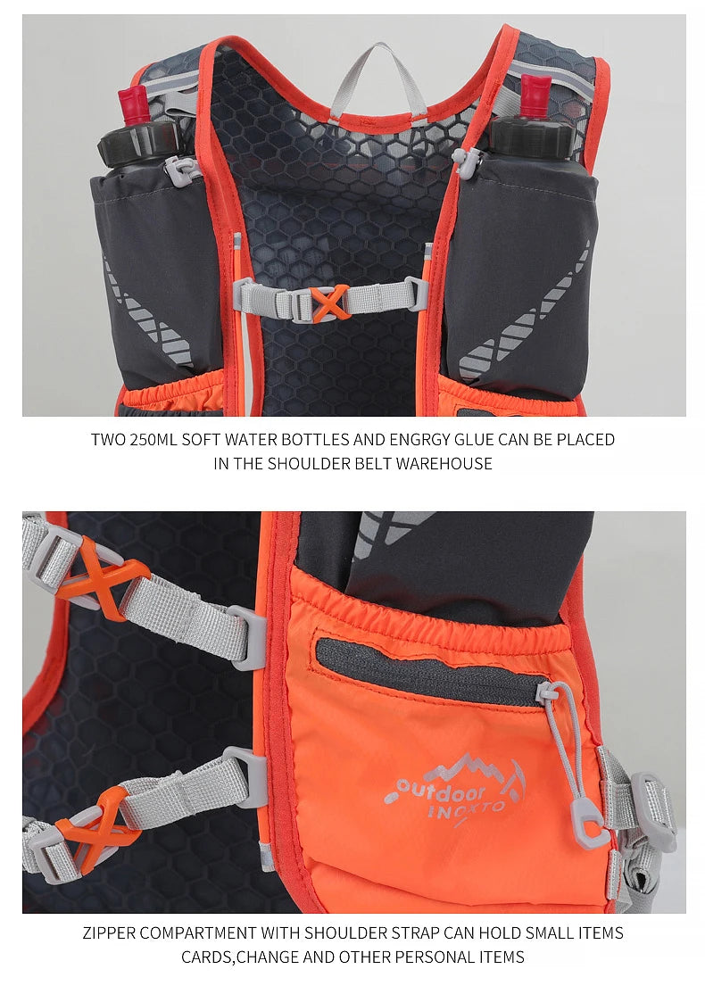 5L Lightweight Hydration Vest, Running Backpack, Suitable for Marathon, Hiking, Cycling