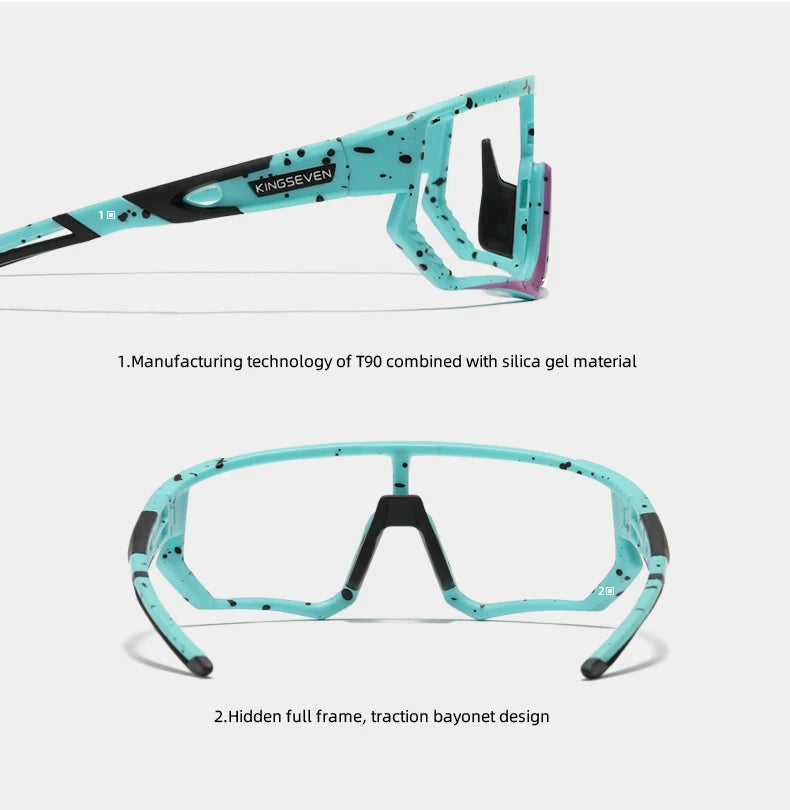 KINGSEVEN Cycling Sunglasses , MTB / Road, UV400 Polarized Eye Protection