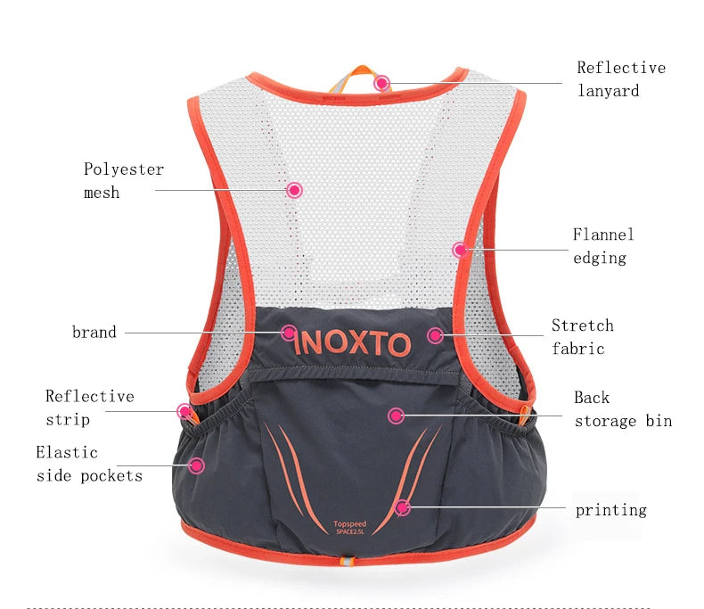 Ultra Lightweight Hydration Vest ,Running Backpack Suitable For Marathon, Hiking, Cycling