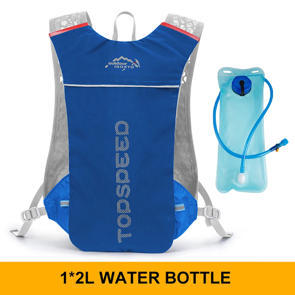 Trail Running 2-5L Ultralight Backpack, Hydration Jogging Vest With Water Bottles 500ML