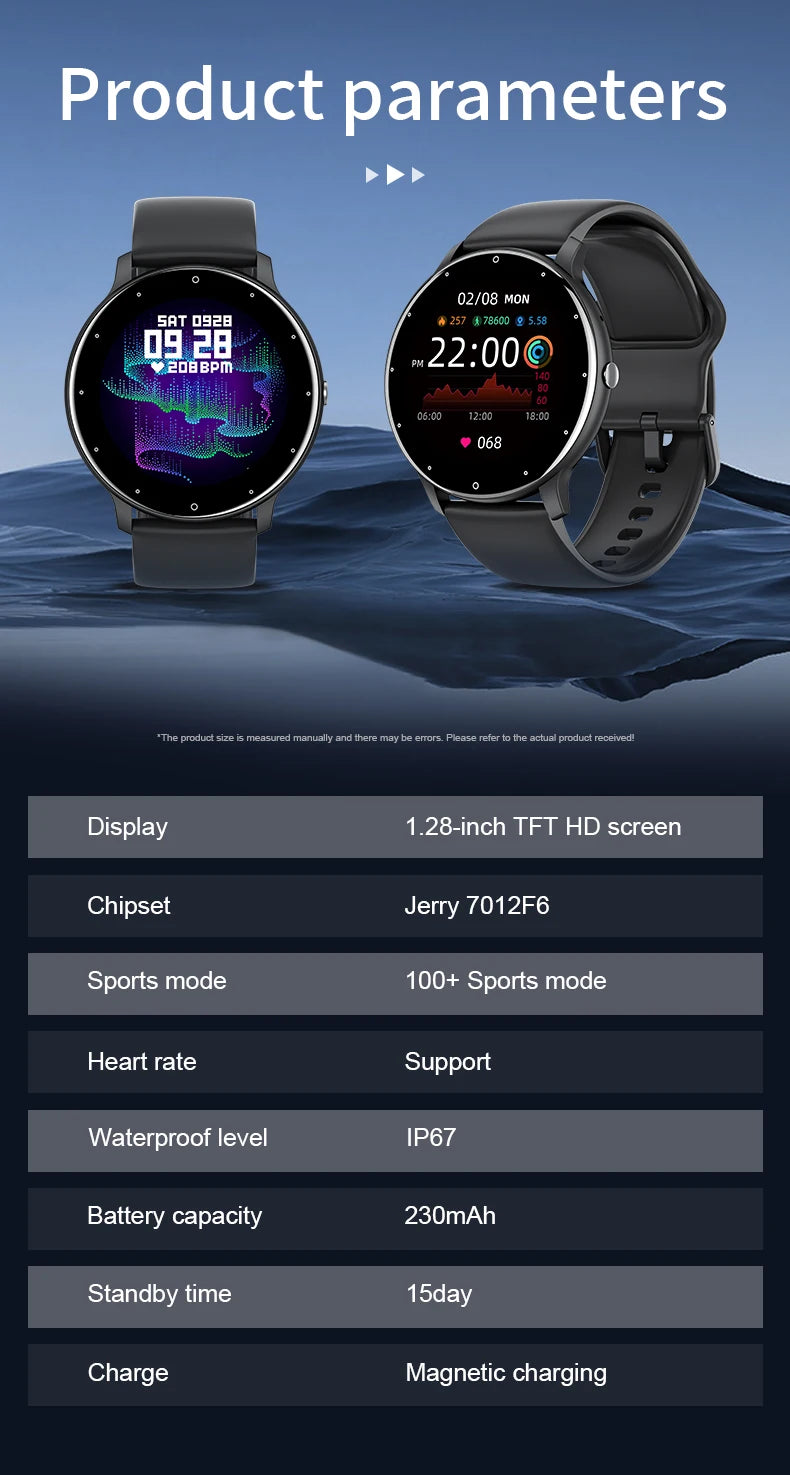 Bluetooth Fitness and Activity Tracker Smartwatch