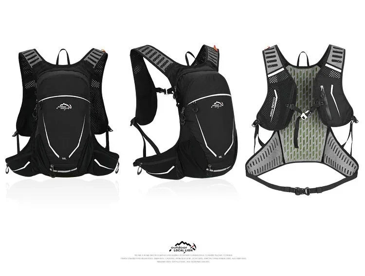 Ultralight 16L Backpack, Hydration Backpack For Running, Hiking, Cycling with 2L or 3L Water Bladder / Bottles (Optional)