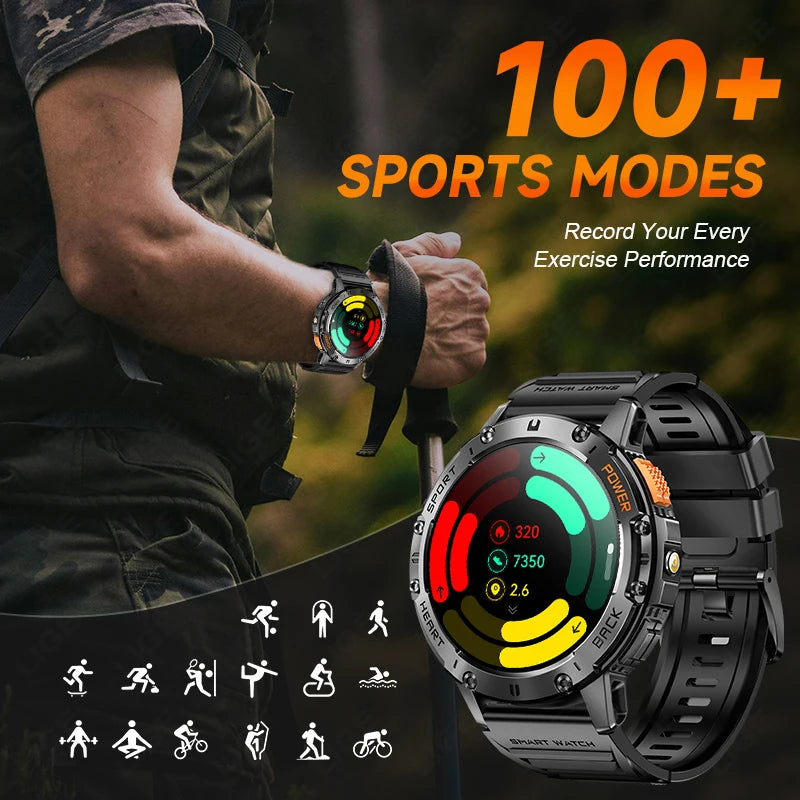 Waterproof Sport Smartwatch With Flashlight