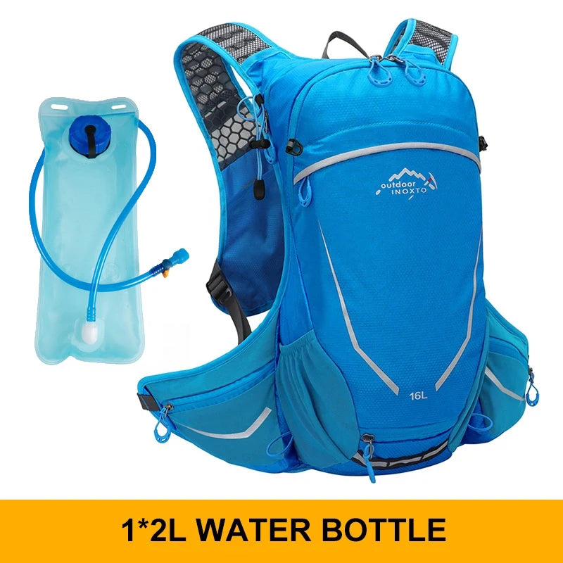 Ultralight 16L Backpack, Hydration Backpack For Running, Hiking, Cycling with 2L or 3L Water Bladder / Bottles (Optional)