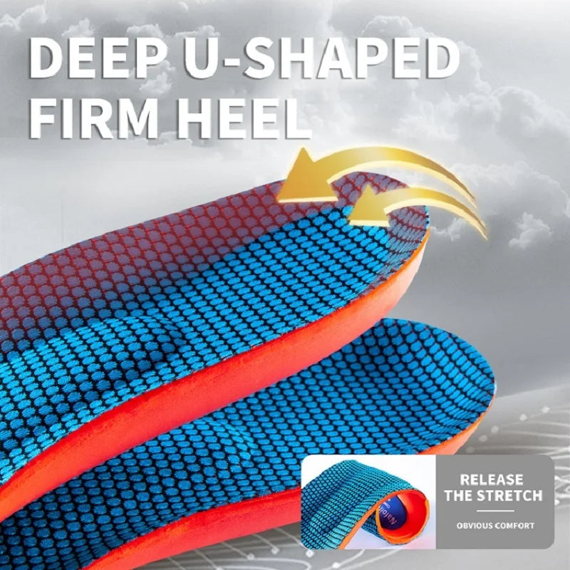 Orthopedic Insoles, Shock Absorption Breathable Shoes Insole for Running