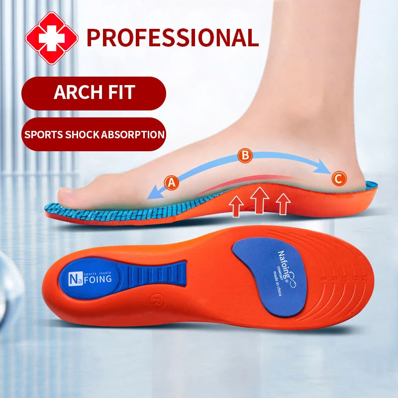 Orthopedic Insoles, Shock Absorption Breathable Shoes Insole for Running