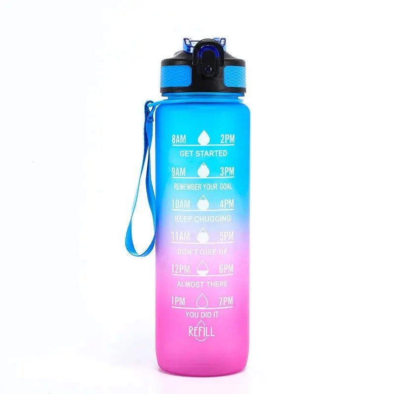 32 Oz Leakproof Water Bottle-Featuring motivational time markers
