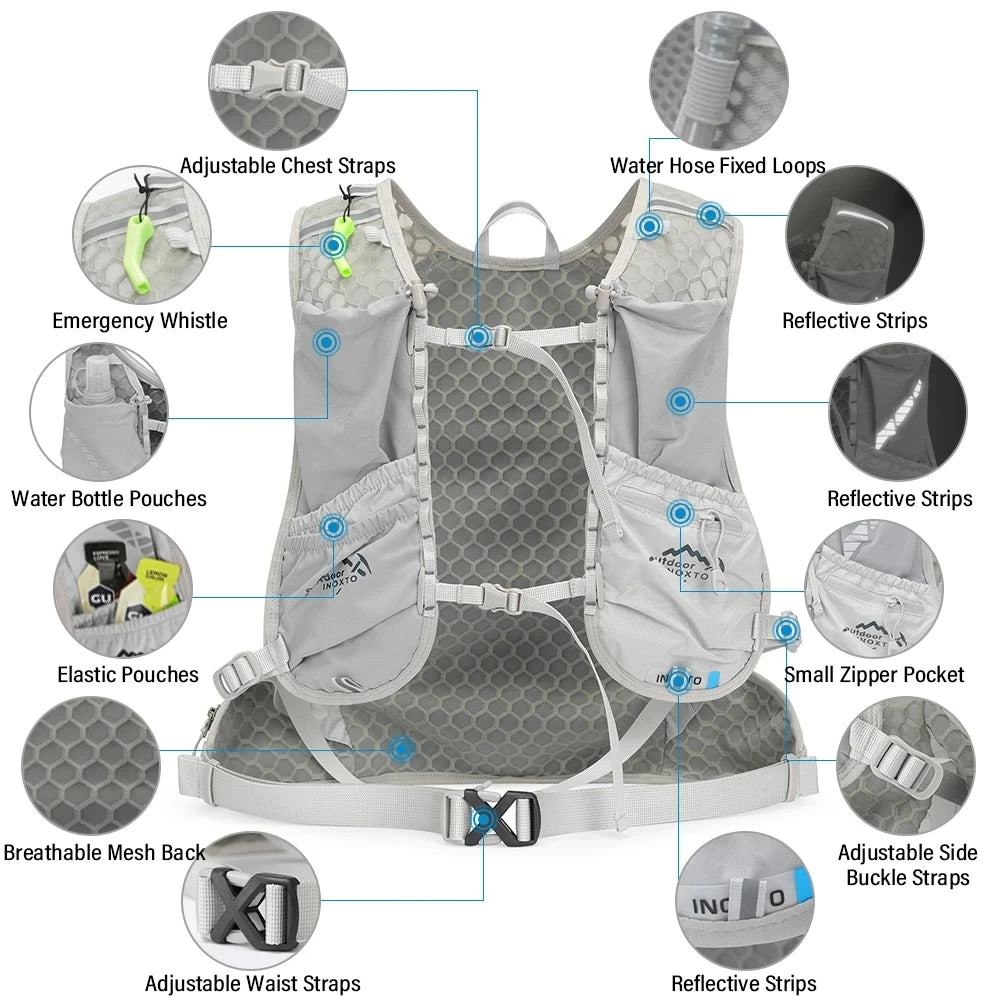 12L Ultra Lightweight Backpack / Hydration Vest For Trail Running, Cycling, Hiking