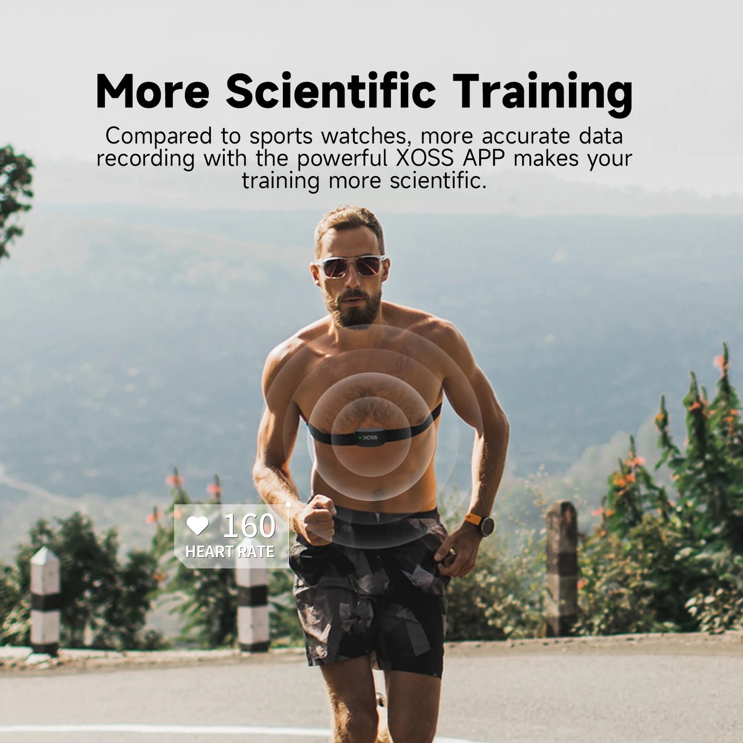 XOSS Vortex Speed + Cadence Sensor + Heart Rate Monitor With Bike Computer Mount For GARMIN