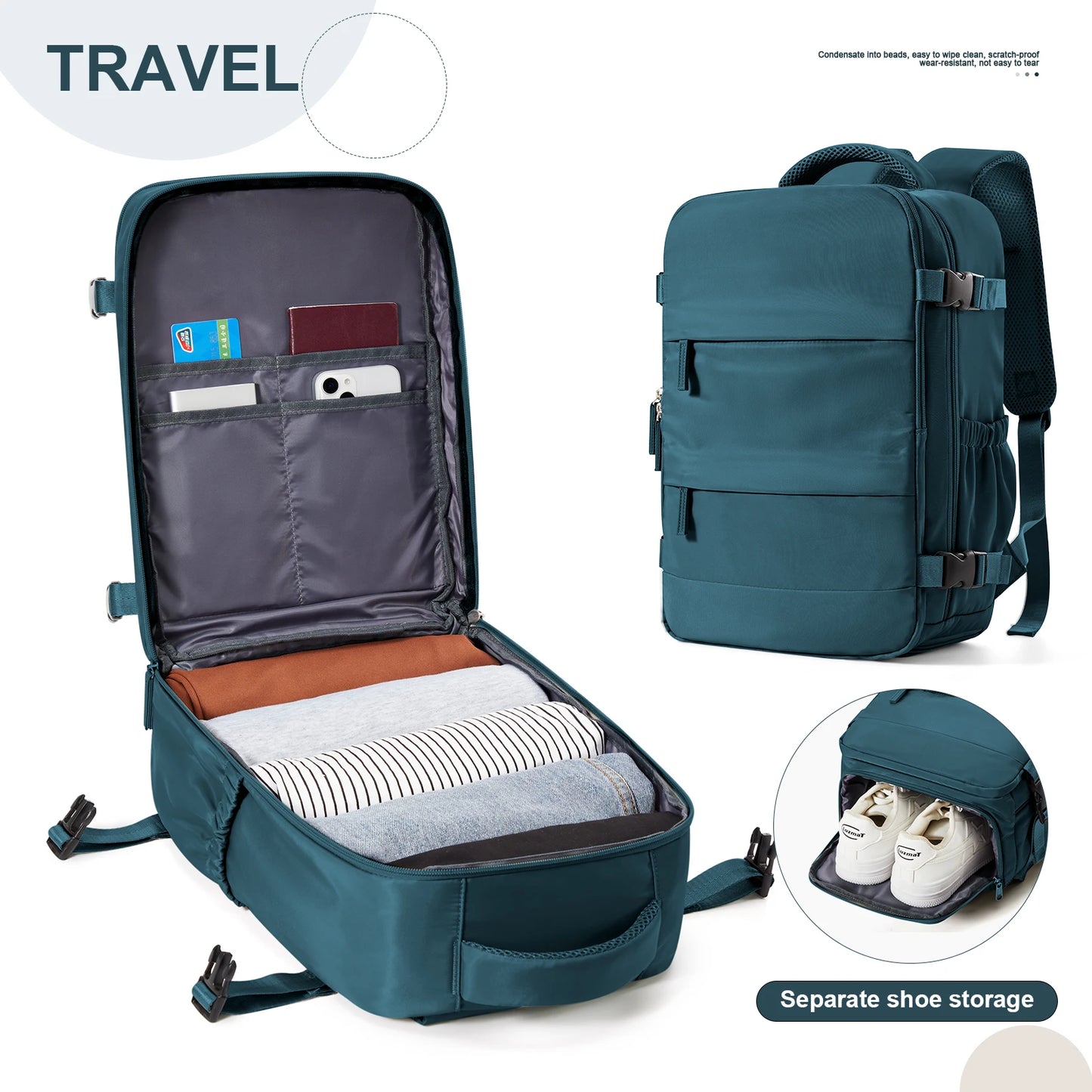 Carry On Size (40x20x25) Backpack, Travel Gym Bag, Under Seat Small Cabin Bag