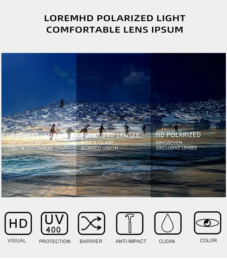 KINGSEVEN Cycling Sunglasses , MTB / Road, UV400 Polarized Eye Protection