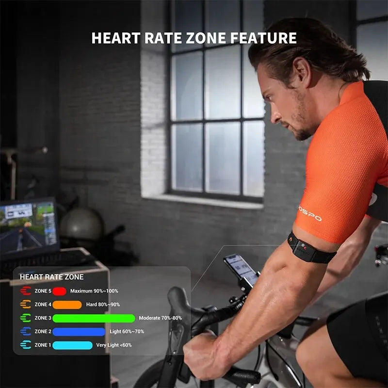 COOSPO HW9 Armband Heart Rate Monitor (Compatible With Strava, Garmin, Wahoo)