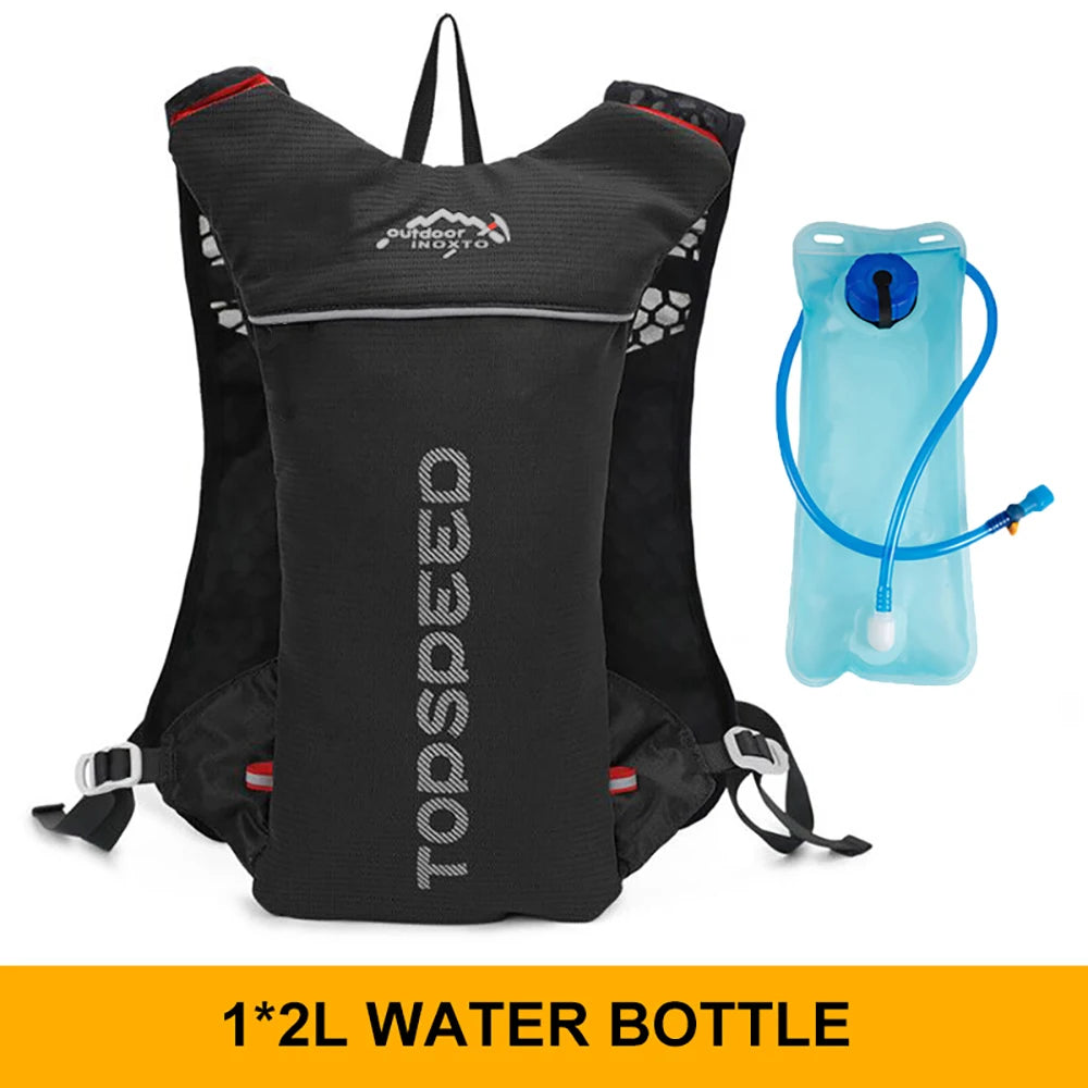 Trail Running 2-5L Ultralight Backpack, Hydration Jogging Vest With Water Bottles 500ML