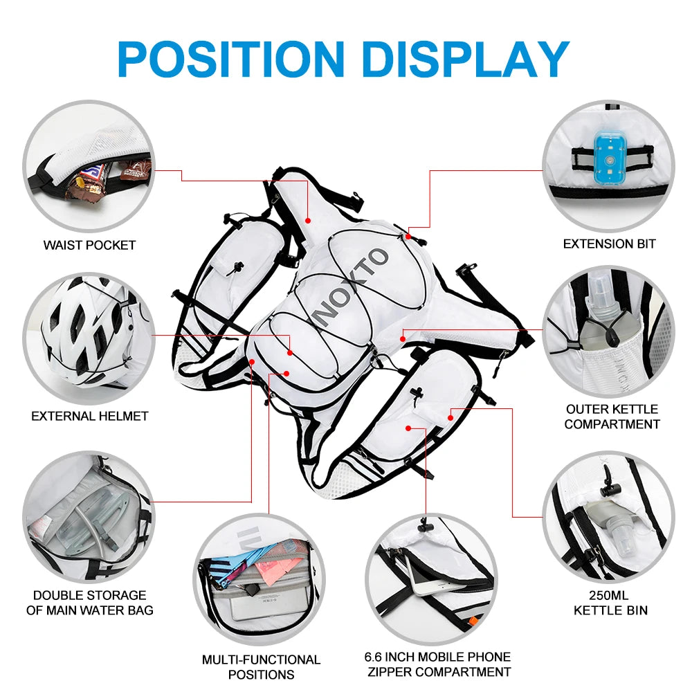 Lightweight Hydration Vest, Backpack for Cycling, Running, Hiking
