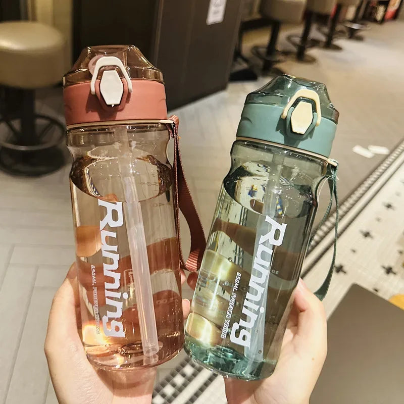 650/750ml Sports Water Bottle with Strap