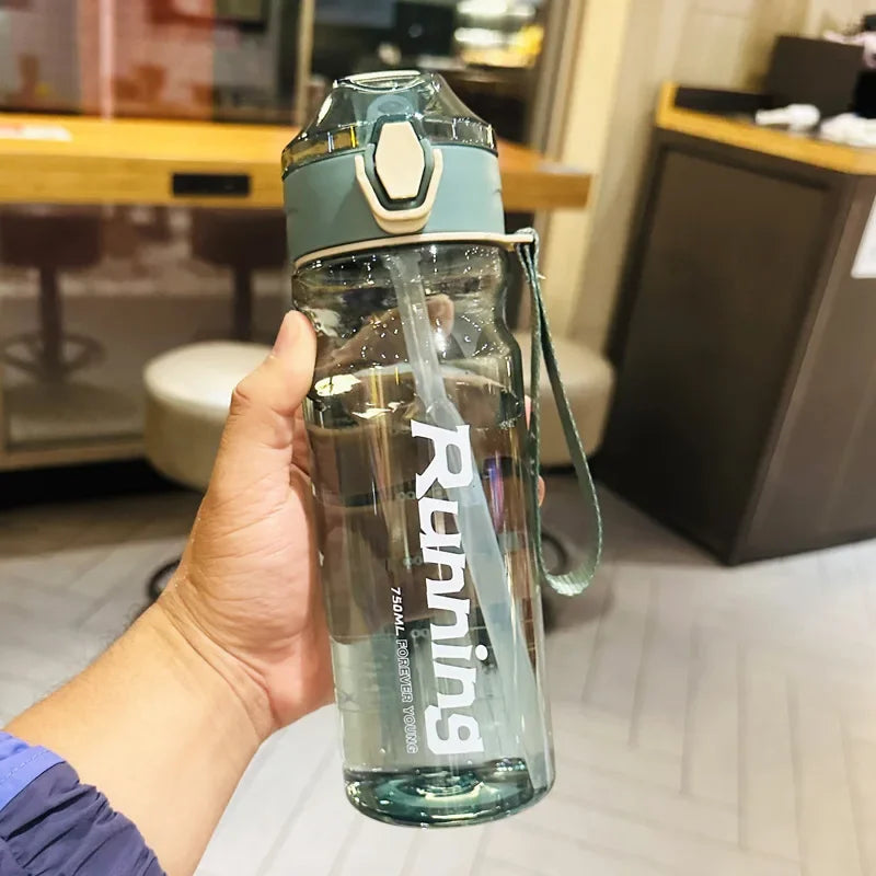 650/750ml Sports Water Bottle with Strap