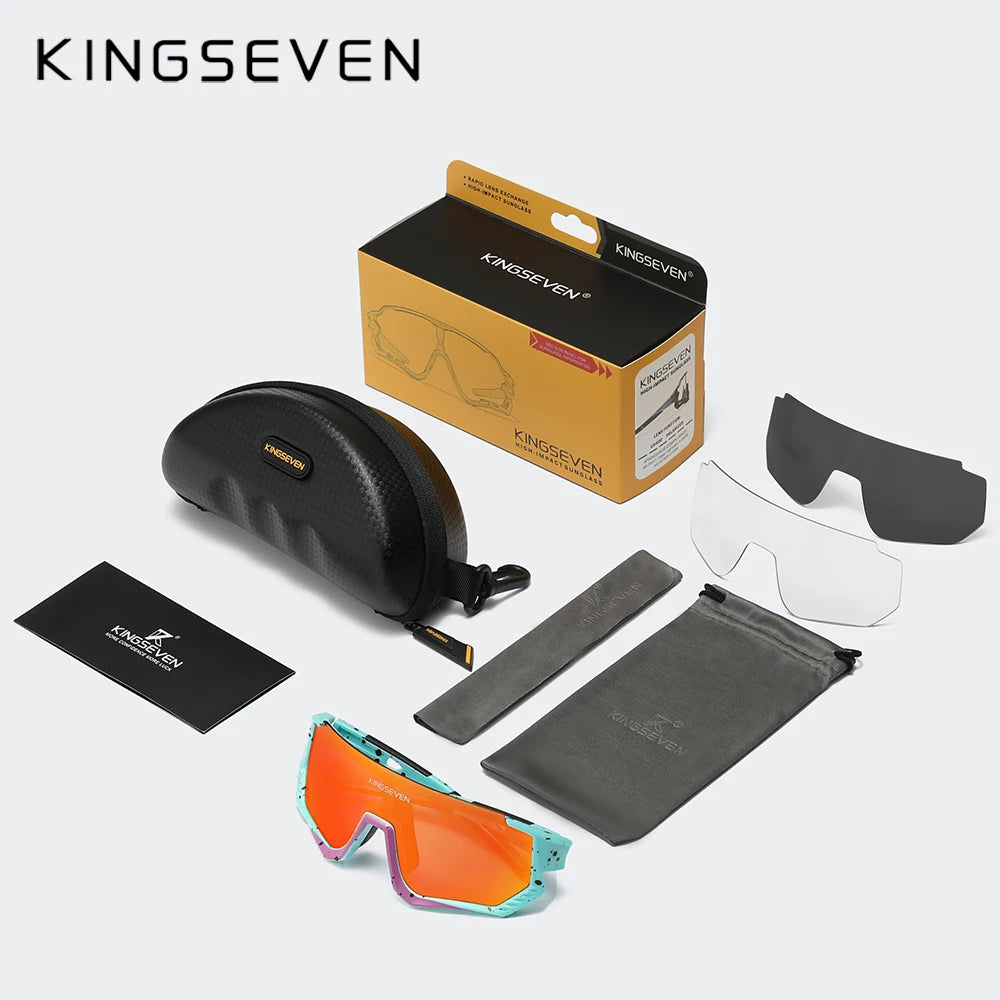 KINGSEVEN Cycling Sunglasses , MTB / Road, UV400 Polarized Eye Protection