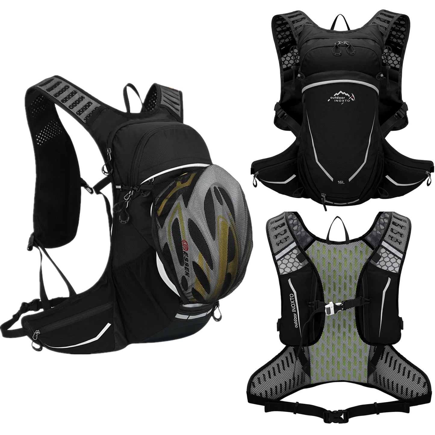 Ultralight 16L Backpack, Hydration Backpack For Running, Hiking, Cycling with 2L or 3L Water Bladder / Bottles (Optional)