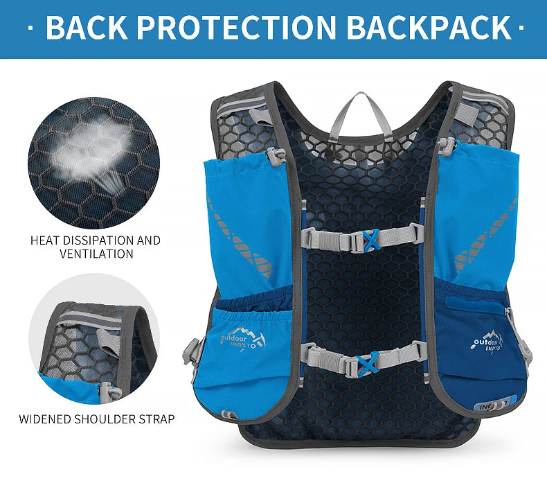 5L Lightweight Hydration Vest, Running Backpack, Suitable for Marathon, Hiking, Cycling