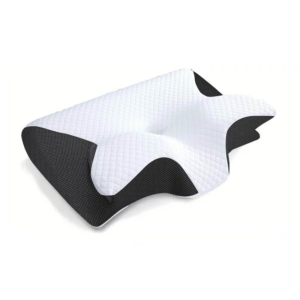 Memory Foam Cervical Pillow, Ergonomic Contour Pillow for Neck Pain, Contoured Support Pillow