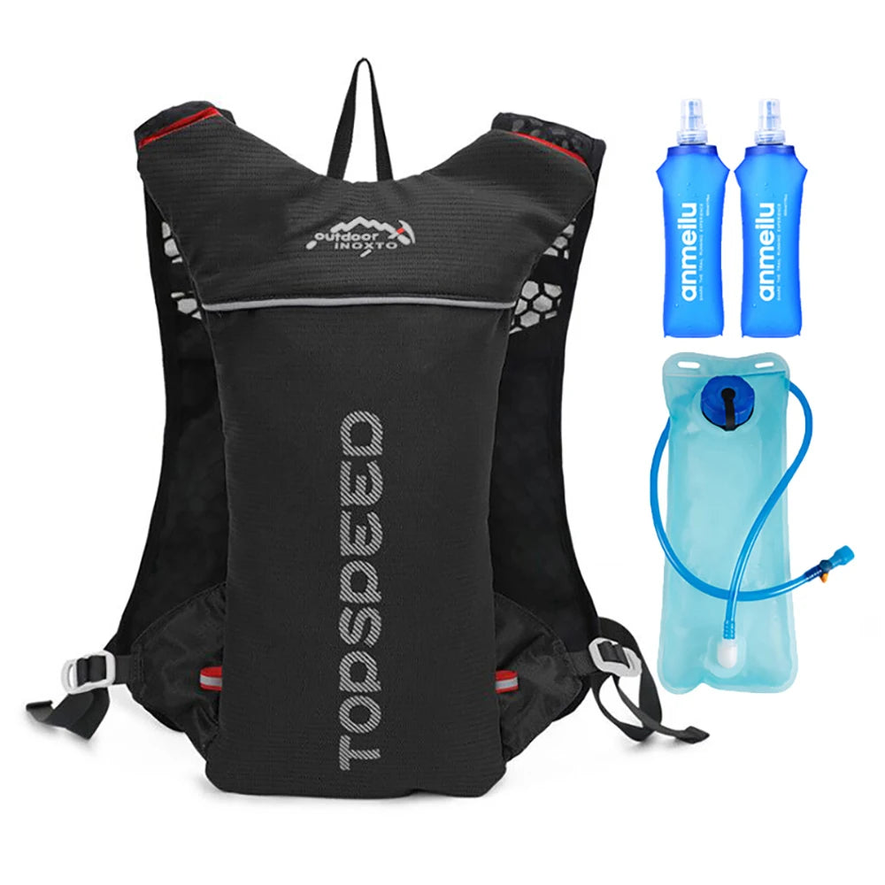 Trail Running 2-5L Ultralight Backpack, Hydration Jogging Vest With Water Bottles 500ML