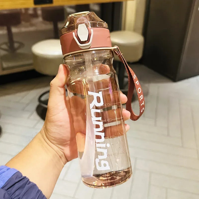 650/750ml Sports Water Bottle with Strap