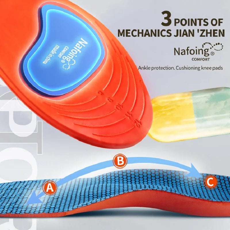 Orthopedic Insoles, Shock Absorption Breathable Shoes Insole for Running