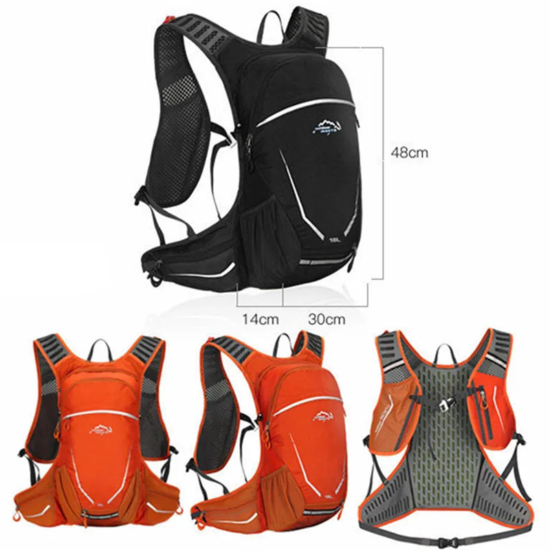 Ultralight 16L Backpack, Hydration Backpack For Running, Hiking, Cycling with 2L or 3L Water Bladder / Bottles (Optional)