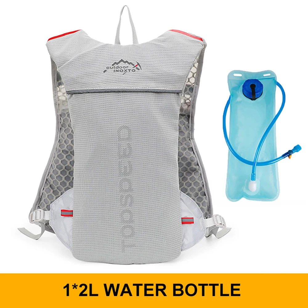 Trail Running 2-5L Ultralight Backpack, Hydration Jogging Vest With Water Bottles 500ML