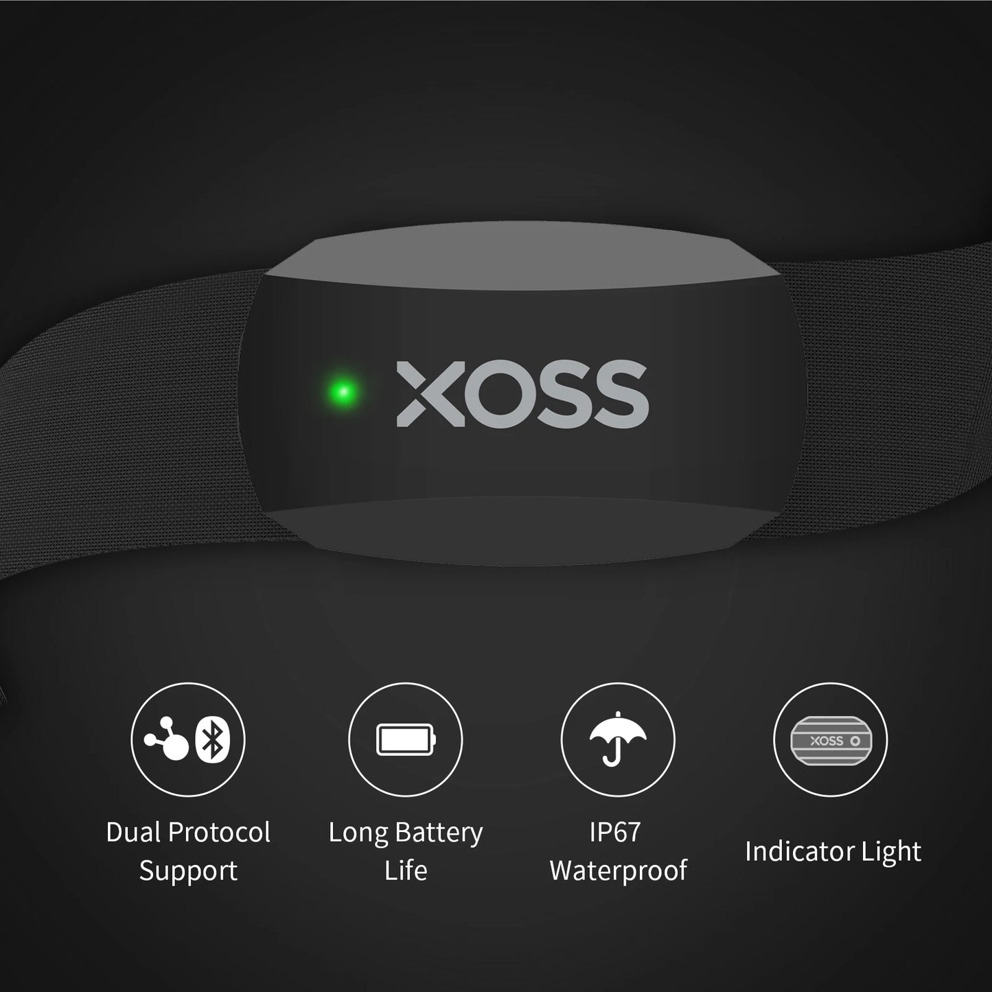 XOSS Vortex Speed + Cadence Sensor + Heart Rate Monitor With Bike Computer Mount For GARMIN